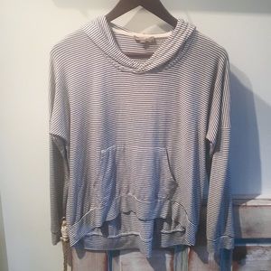 Cropped Stripped Hoodie